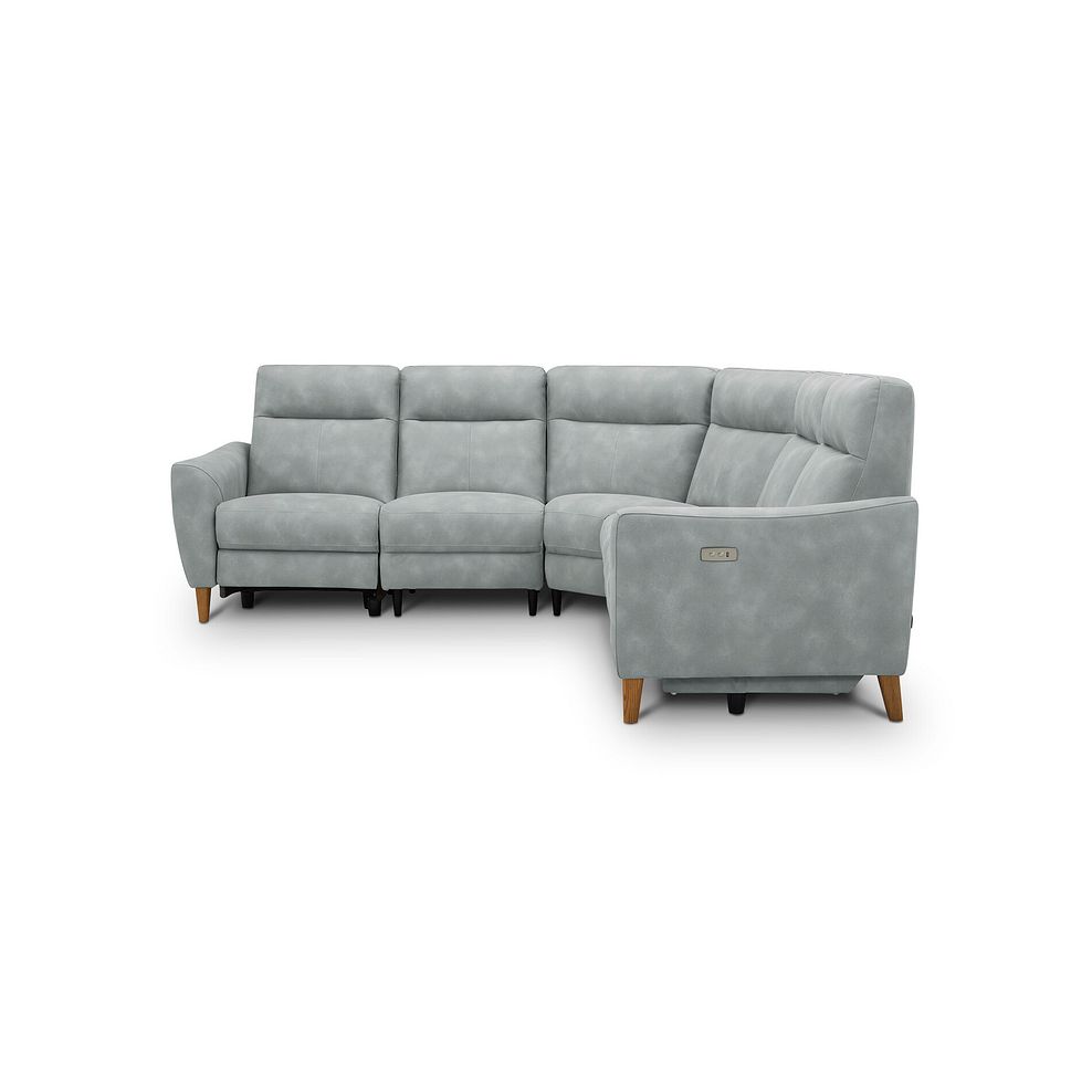 Dylan Large Corner Power Recliner Sofa in Oxford Silver Fabric 5