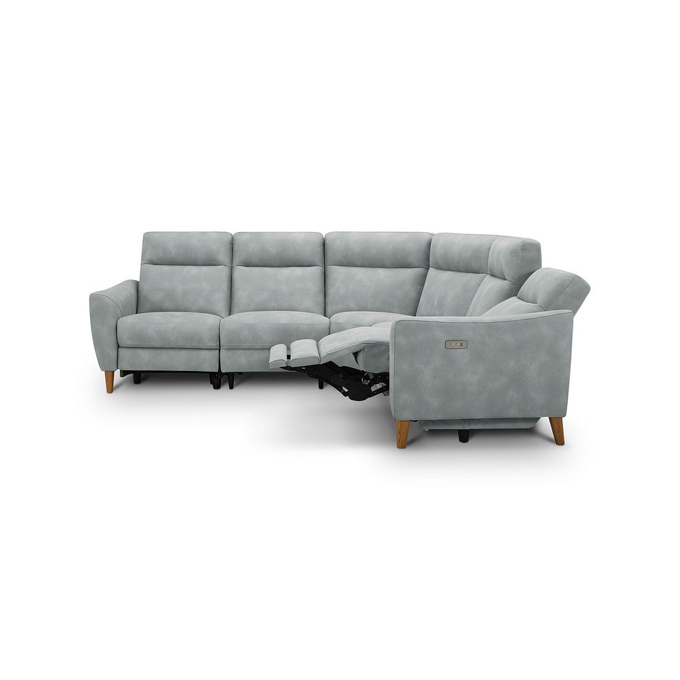 Dylan Large Corner Power Recliner Sofa in Oxford Silver Fabric 6