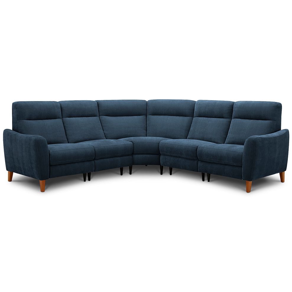 Dylan Large Corner Sofa in Amigo Navy Fabric 2