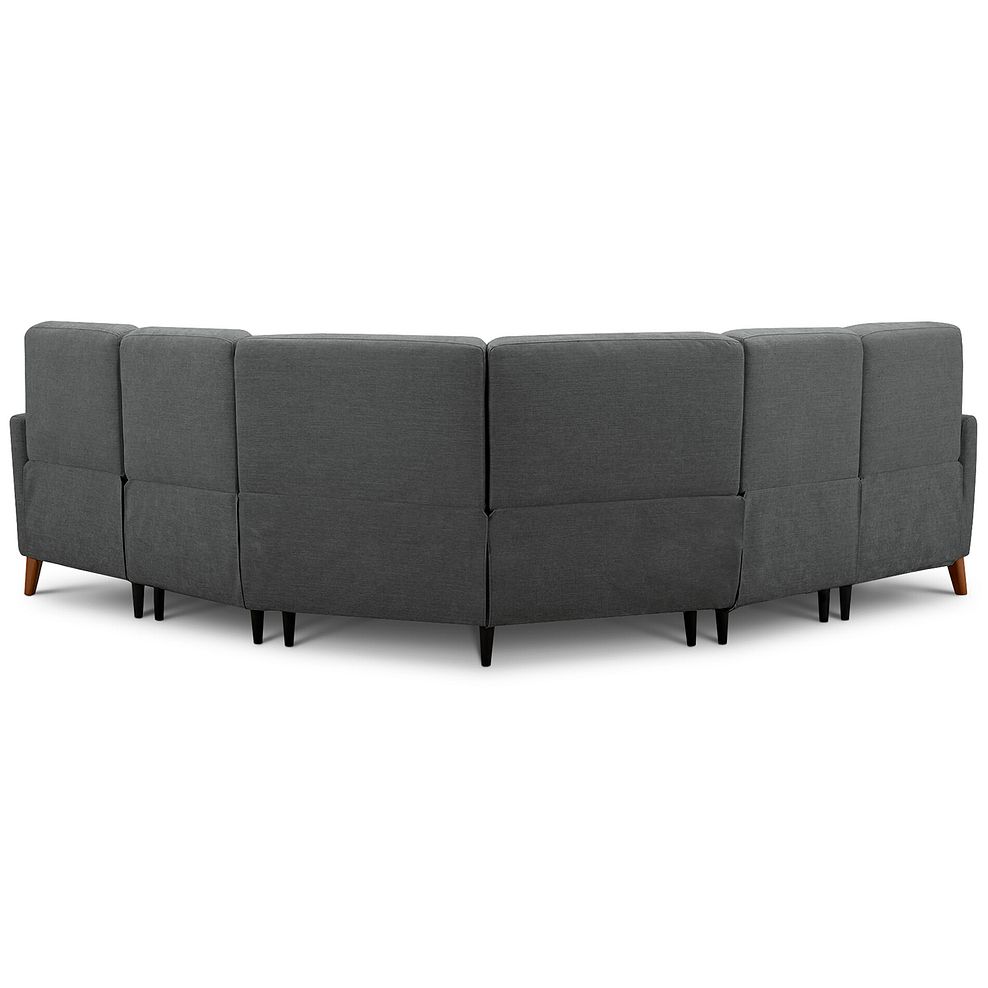 Dylan Large Corner Sofa in Darwin Charcoal Fabric 4