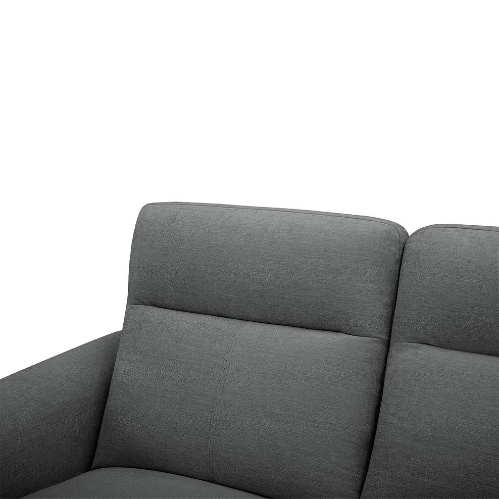 Dylan Large Corner Sofa in Darwin Charcoal Fabric 6