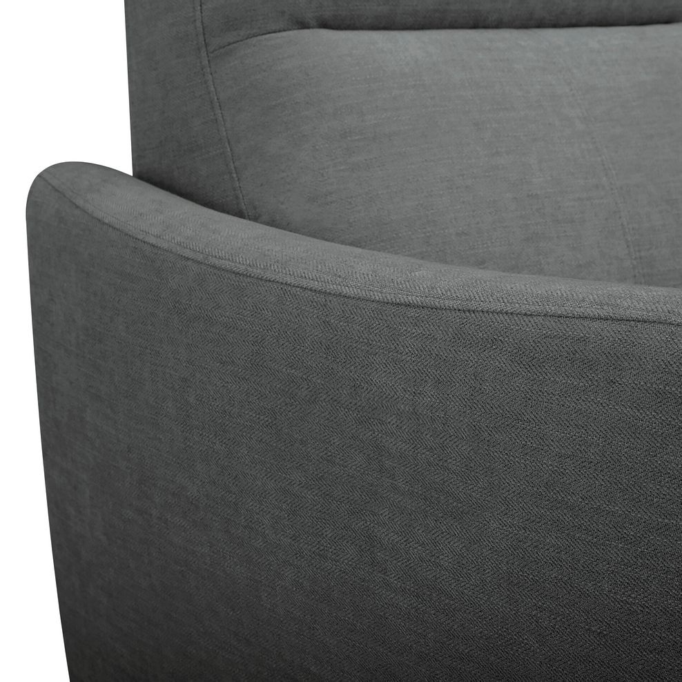 Dylan Large Corner Sofa in Darwin Charcoal Fabric 8