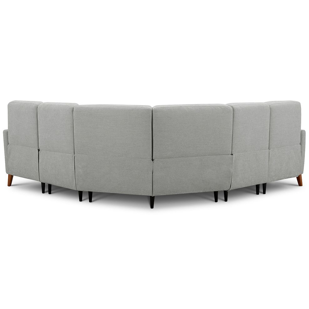 Dylan Large Corner Sofa in Darwin Silver Fabric 4