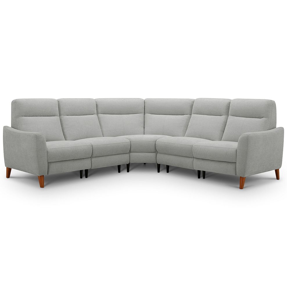 Dylan Large Corner Sofa in Darwin Silver Fabric 2