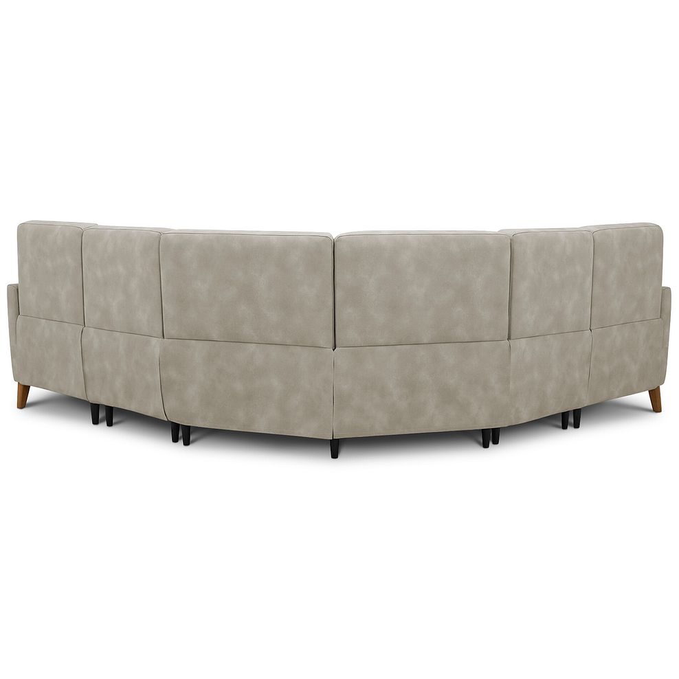 Dylan Large Corner Sofa in Oxford Beige Fabric 4