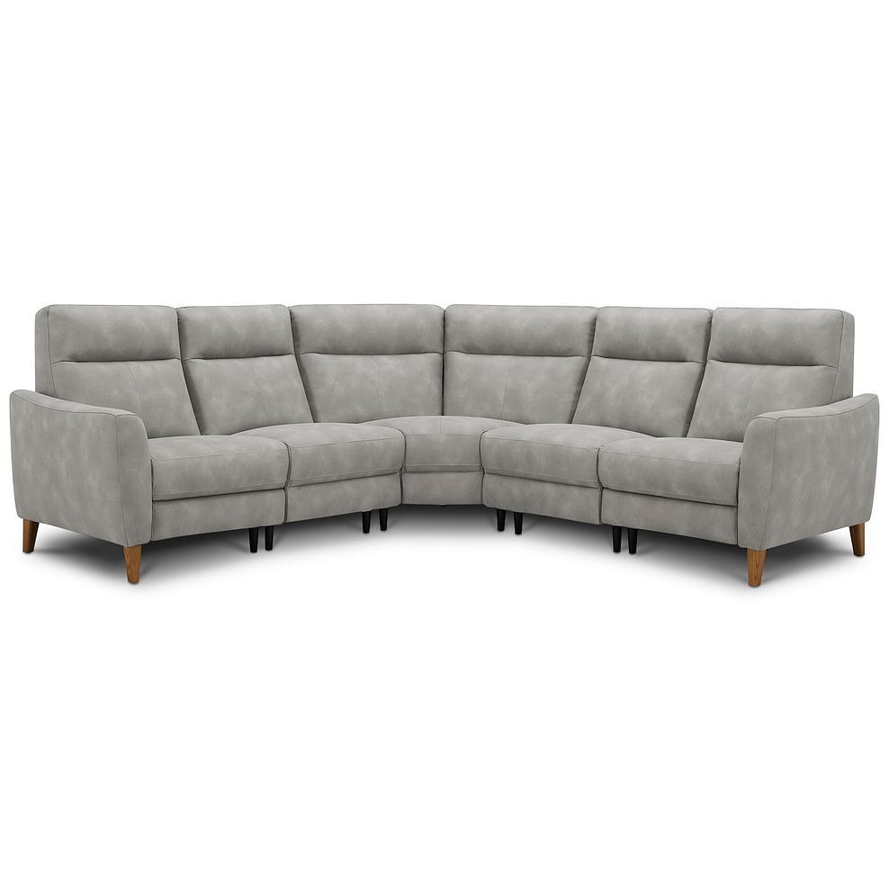 Dylan Large Corner Sofa in Oxford Grey Fabric 1