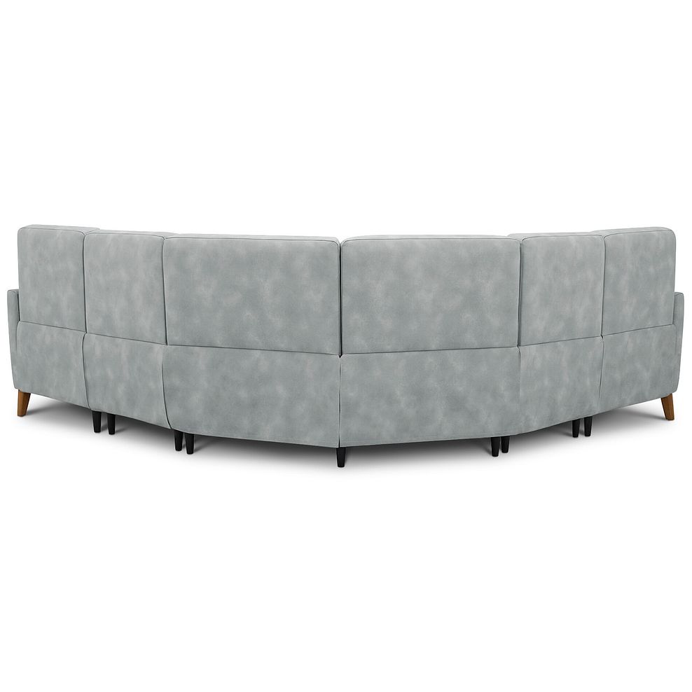 Dylan Large Corner Sofa in Oxford Silver Fabric 4
