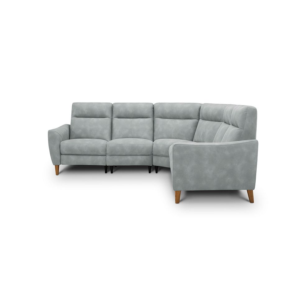 Dylan Large Corner Sofa in Oxford Silver Fabric 3
