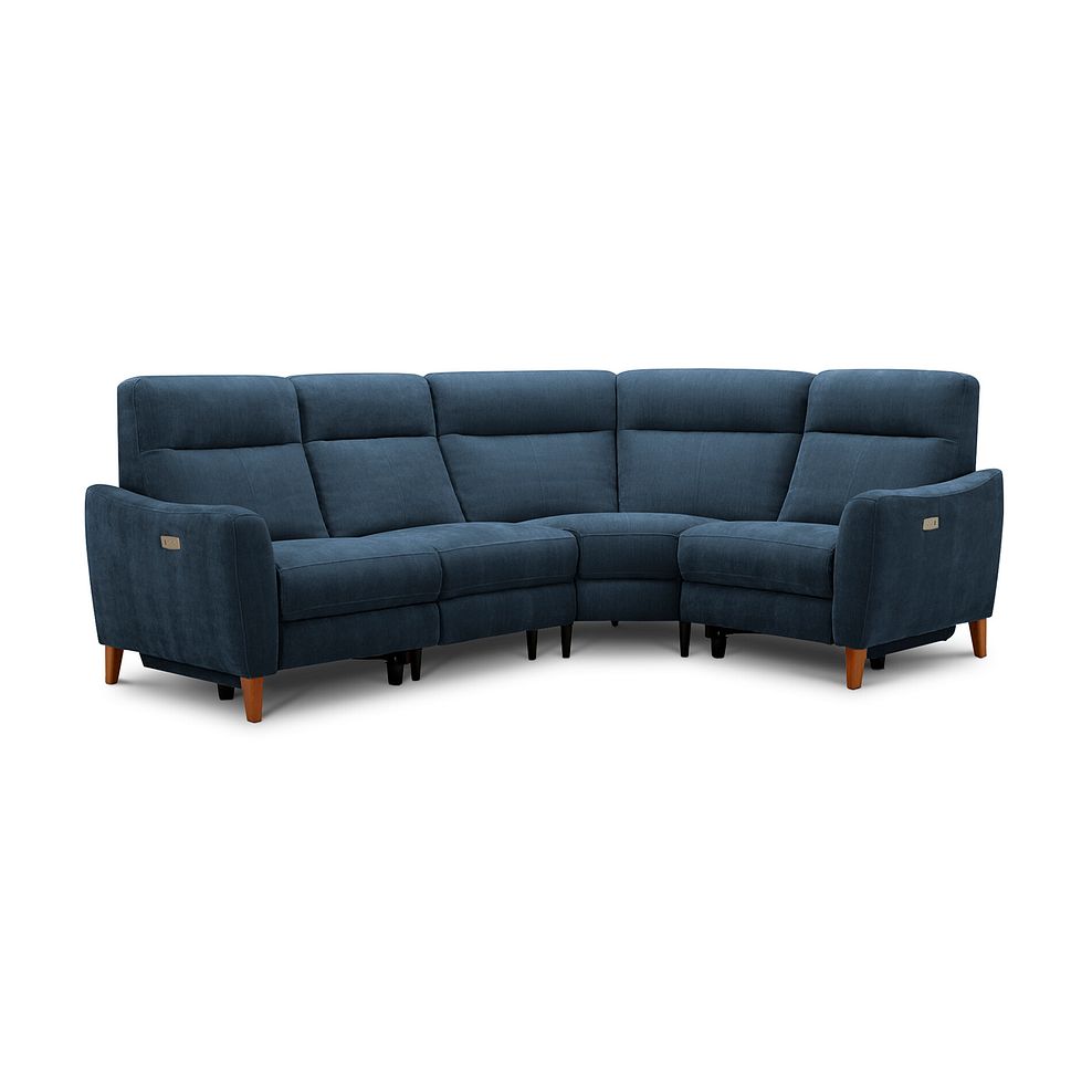Dylan Left Hand Corner Power Recliner Sofa in Amigo Navy Fabric 1