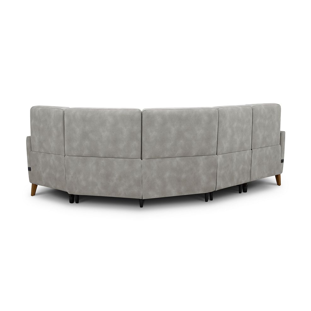 Dylan Left Hand Corner Power Recliner Sofa in Oxford Grey Fabric 11