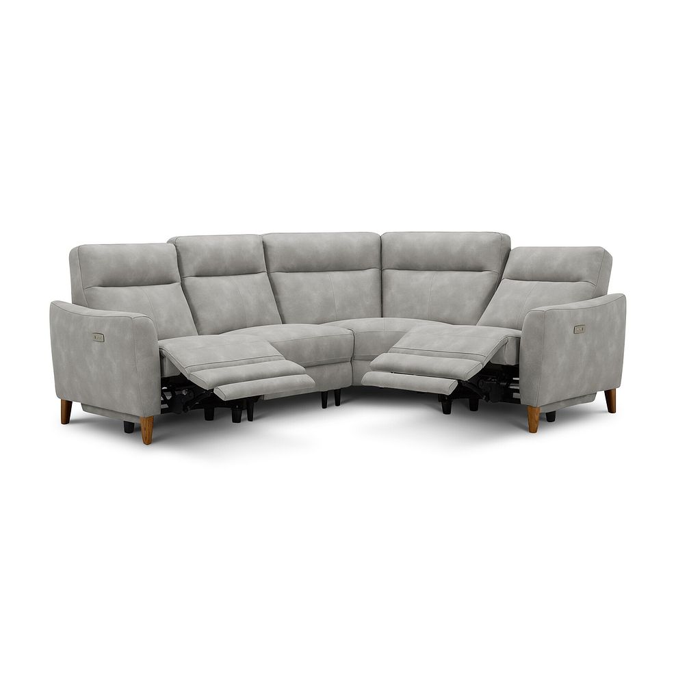 Dylan Left Hand Corner Power Recliner Sofa in Oxford Grey Fabric 7
