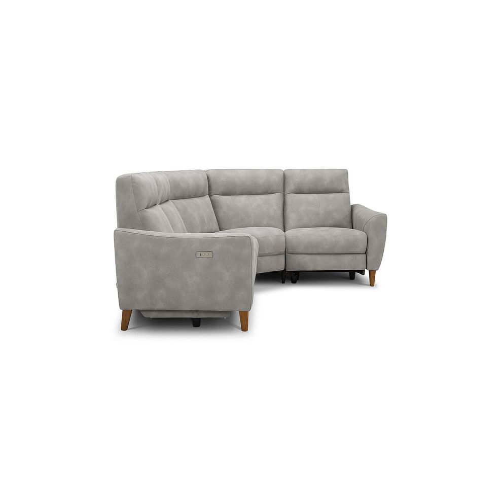 Dylan Left Hand Corner Power Recliner Sofa in Oxford Grey Fabric 9