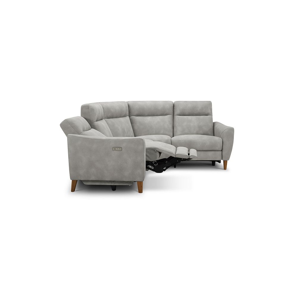 Dylan Left Hand Corner Power Recliner Sofa in Oxford Grey Fabric 10