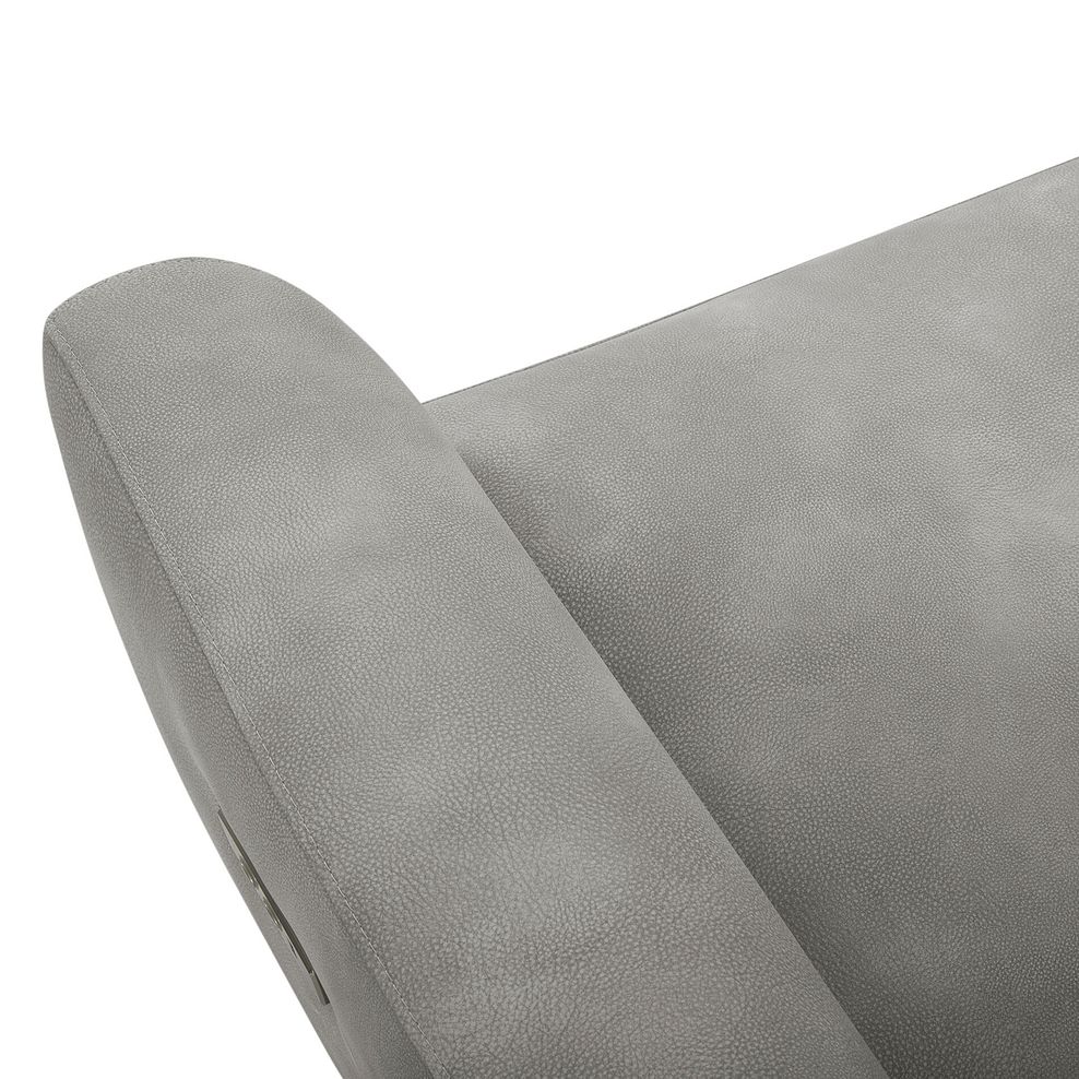 Dylan Left Hand Corner Power Recliner Sofa in Oxford Grey Fabric 15