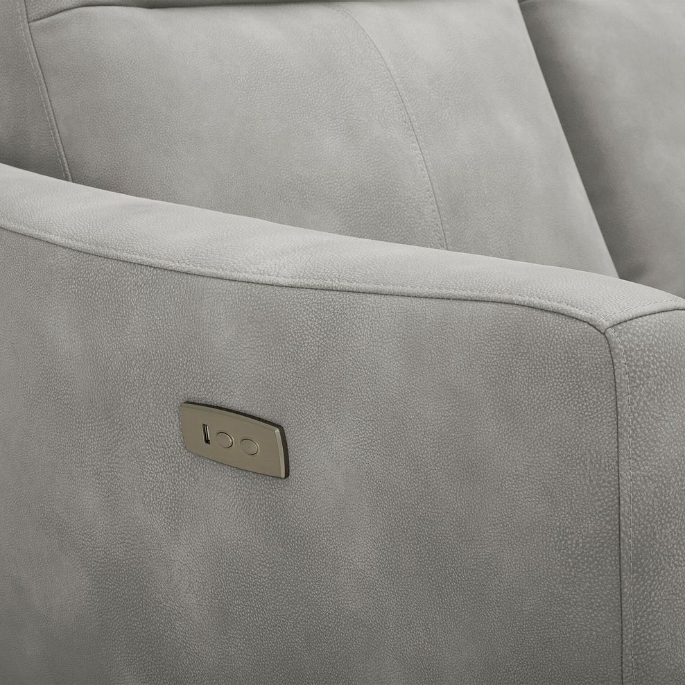 Dylan Left Hand Corner Power Recliner Sofa in Oxford Grey Fabric 16