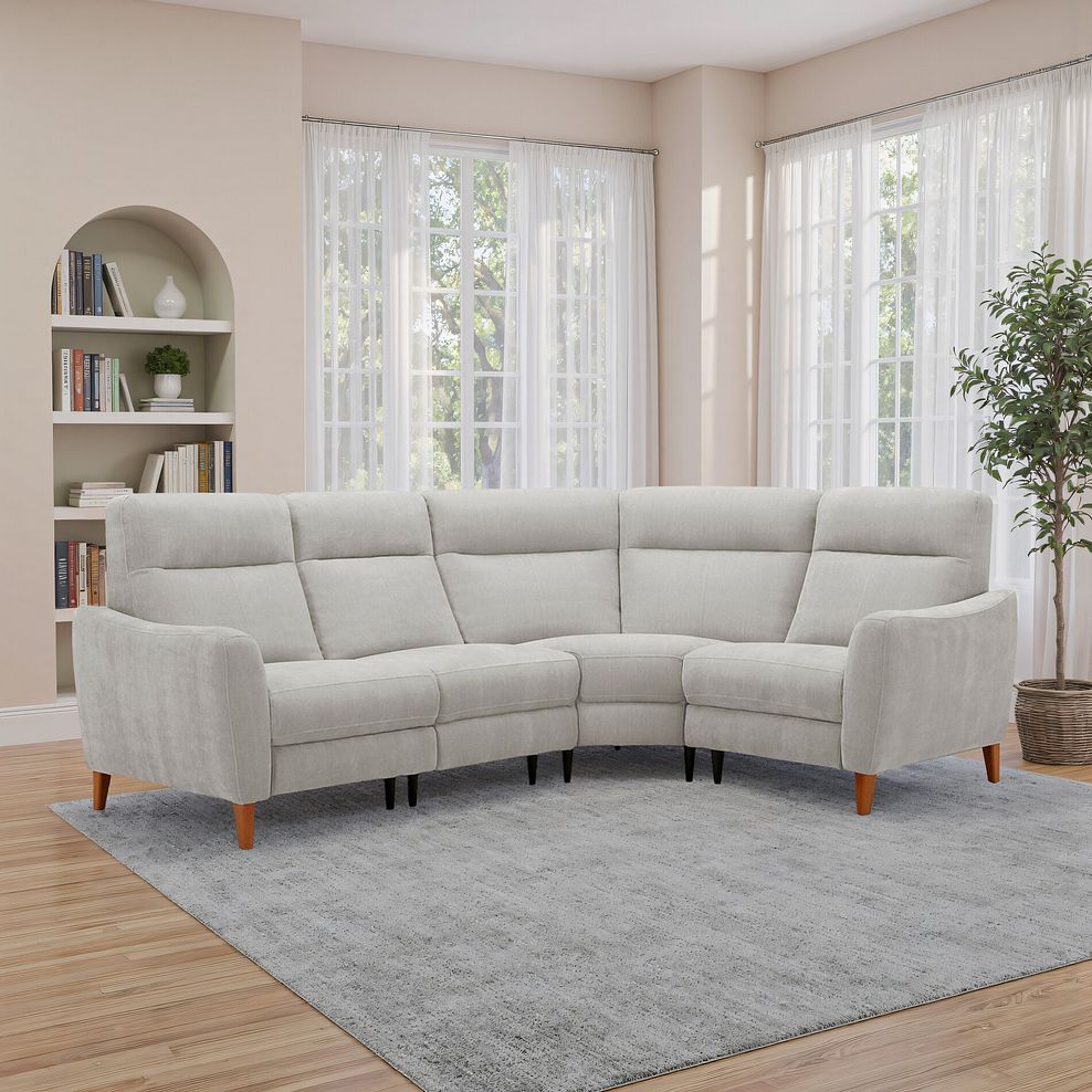 Dylan Left Hand Corner Sofa in Amigo Dove Fabric 1