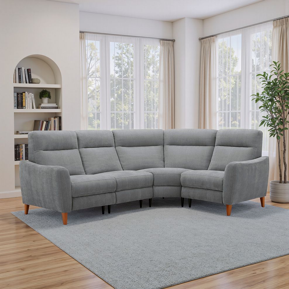 Dylan Left Hand Corner Sofa in Amigo Granite Fabric 1