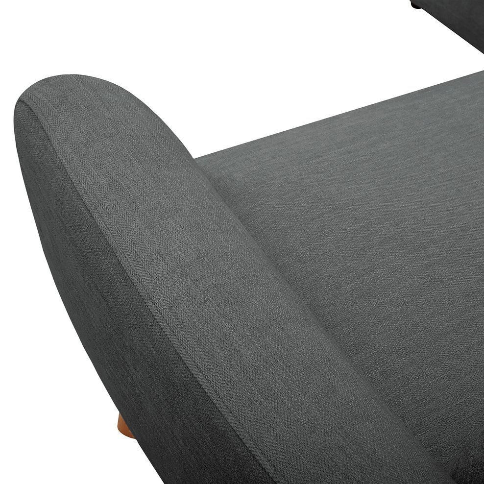 Dylan Left Hand Corner Sofa in Darwin Charcoal Fabric 7