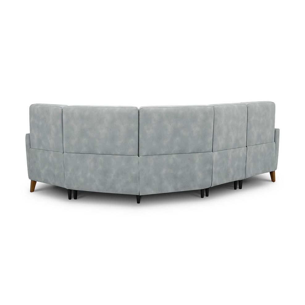 Dylan Left Hand Corner Sofa in Oxford Silver Fabric 4