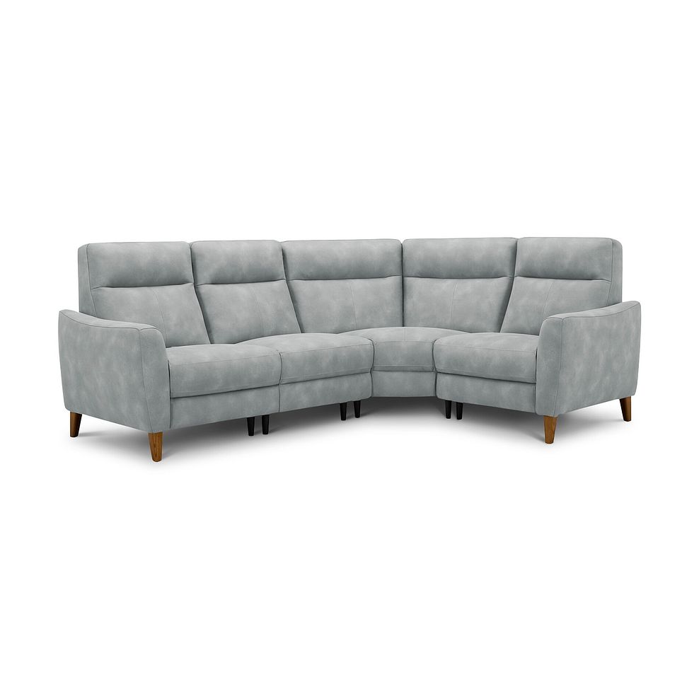 Dylan Left Hand Corner Sofa in Oxford Silver Fabric 2