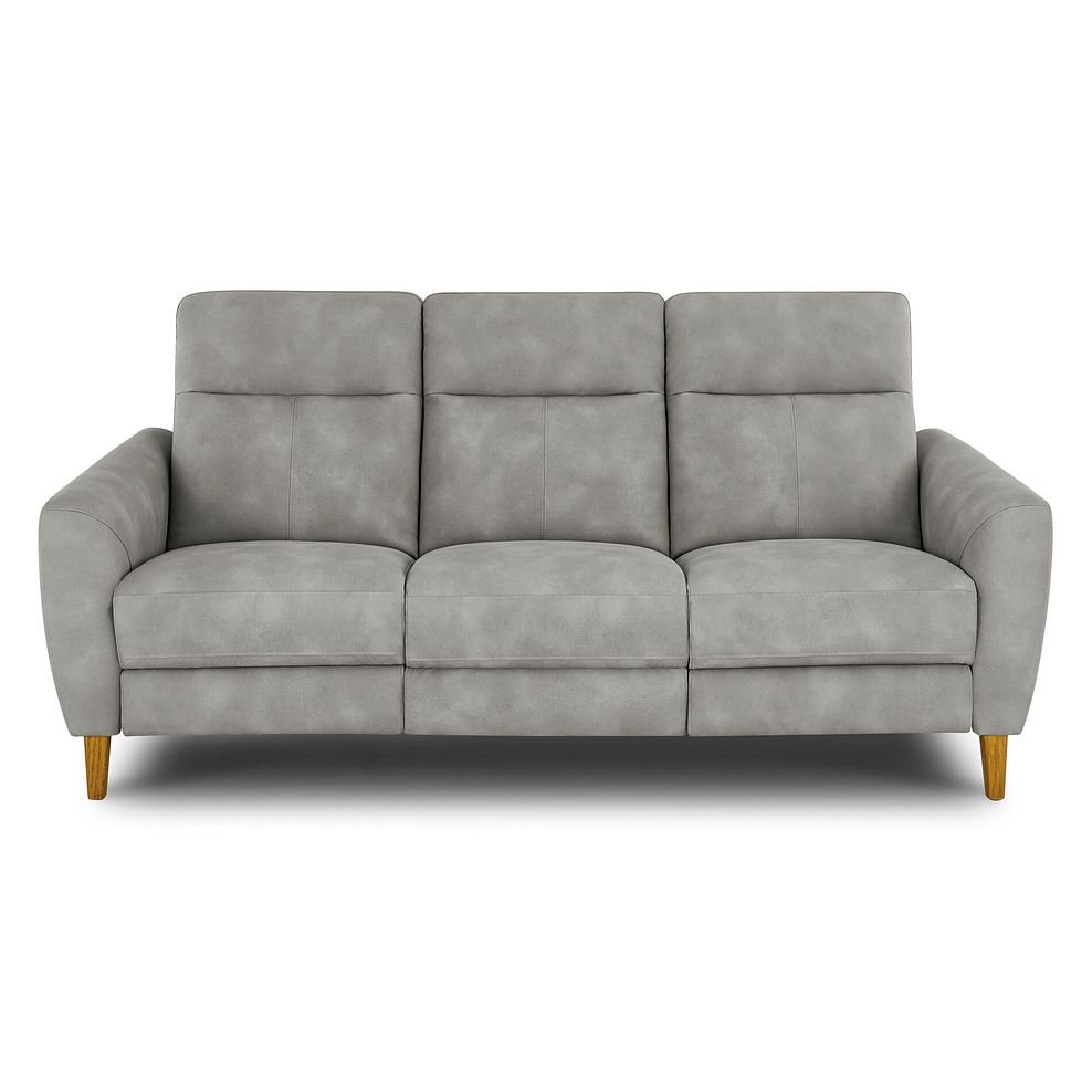 Dylan 3 Seater Sofa in Oxford Grey Fabric Thumbnail 2