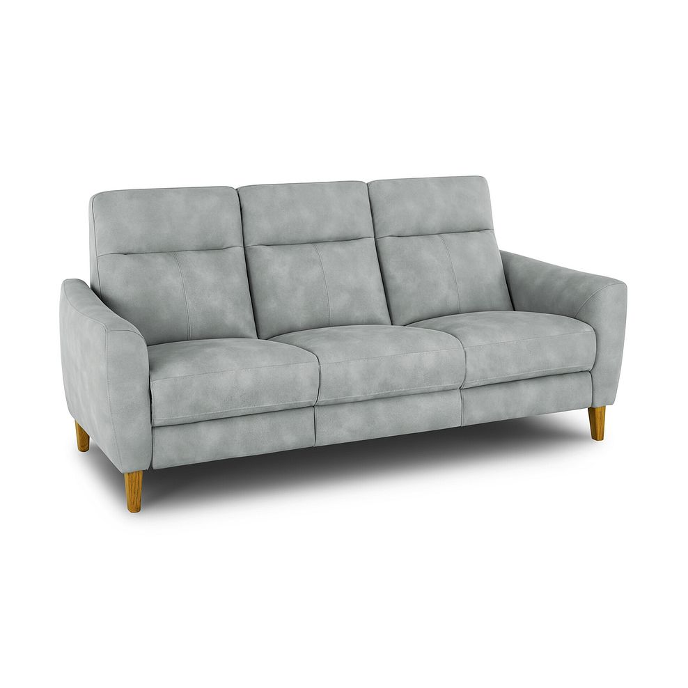 Dylan 3 Seater Sofa in Oxford Silver Fabric 1