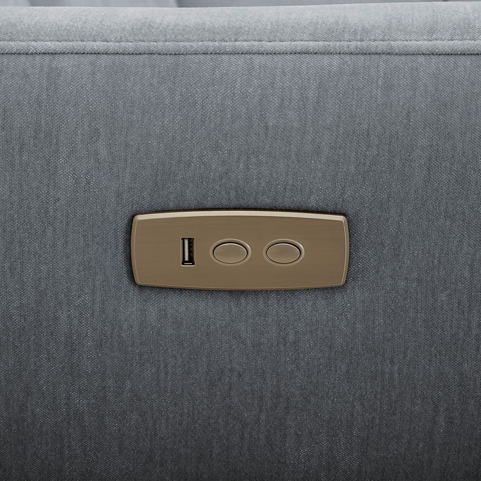 Dylan Right Hand Corner Power Recliner Sofa in Amigo Coal Fabric 10