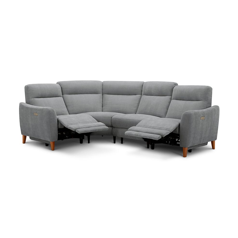 Dylan Right Hand Corner Power Recliner Sofa in Amigo Granite Fabric 4