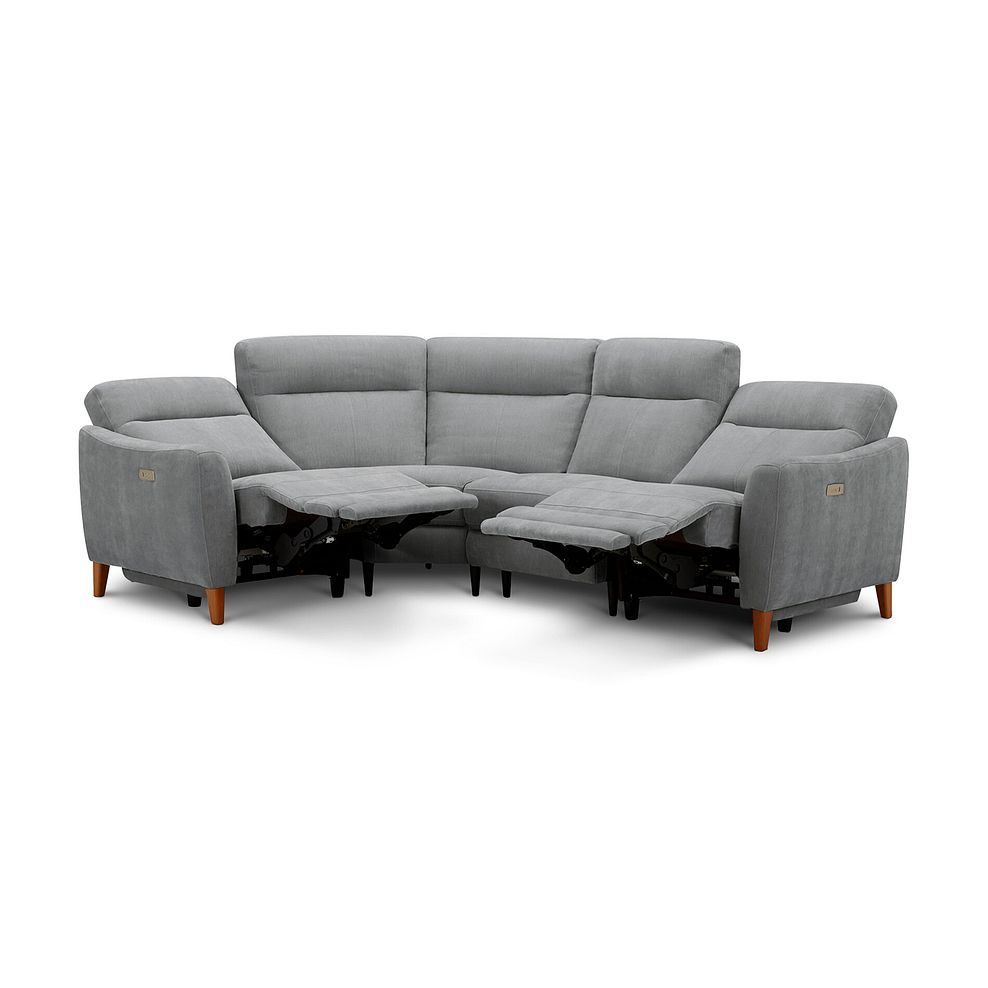 Dylan Right Hand Corner Power Recliner Sofa in Amigo Granite Fabric 5