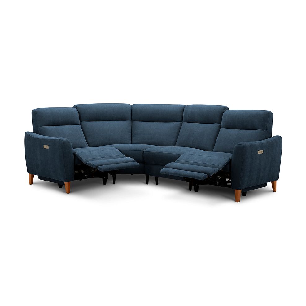 Dylan Right Hand Corner Power Recliner Sofa in Amigo Navy Fabric 4