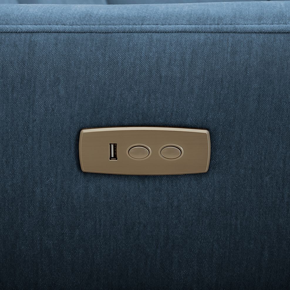 Dylan Right Hand Corner Power Recliner Sofa in Amigo Navy Fabric 10