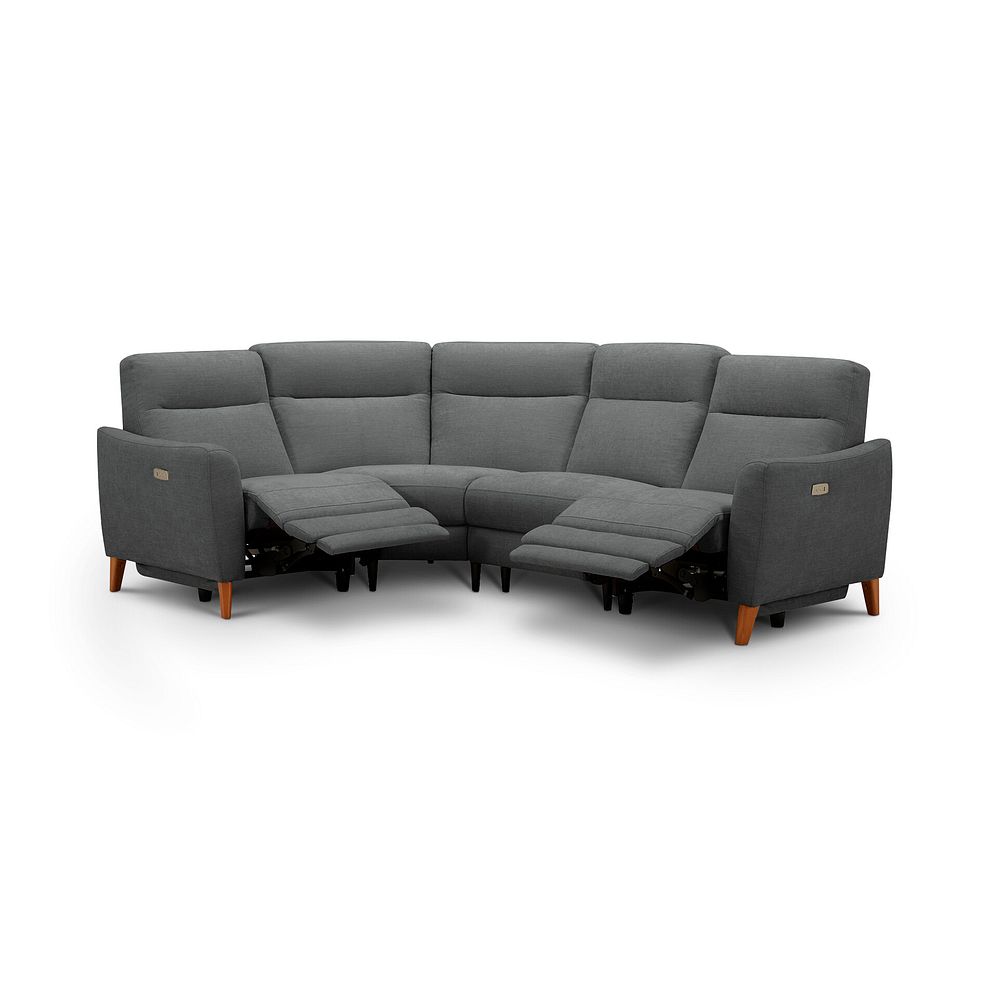 Dylan Right Hand Corner Power Recliner Sofa in Darwin Charcoal Fabric 4
