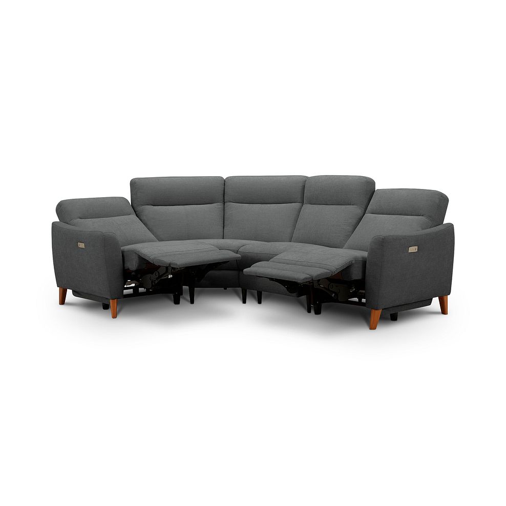 Dylan Right Hand Corner Power Recliner Sofa in Darwin Charcoal Fabric 5