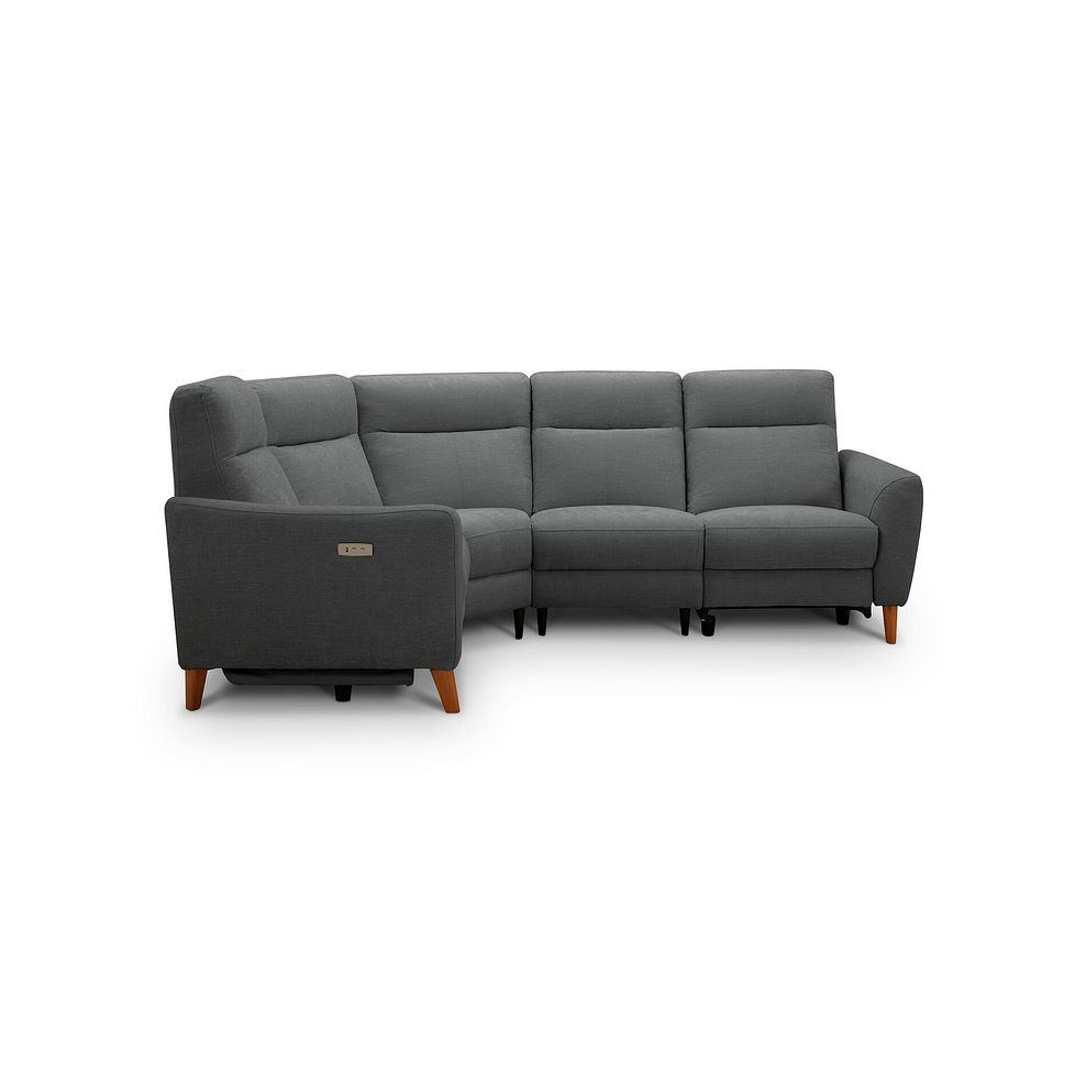 Dylan Right Hand Corner Power Recliner Sofa in Darwin Charcoal Fabric 6