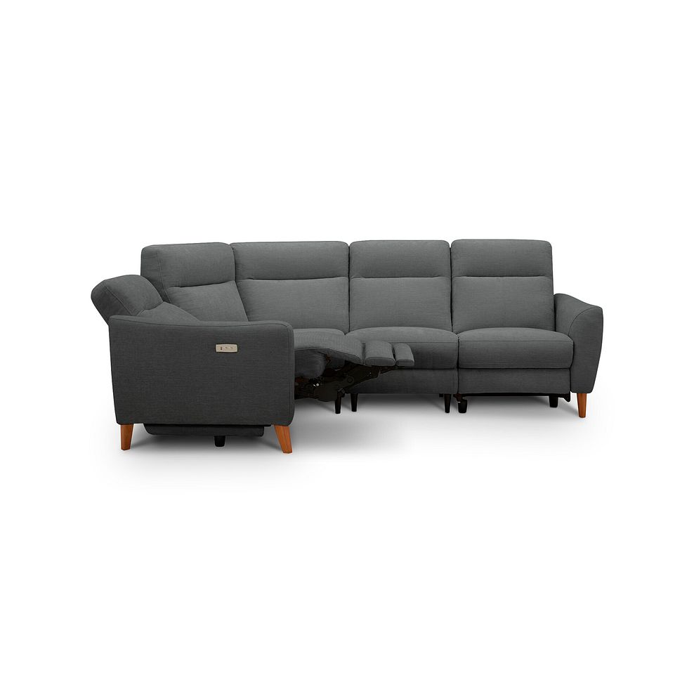 Dylan Right Hand Corner Power Recliner Sofa in Darwin Charcoal Fabric 7