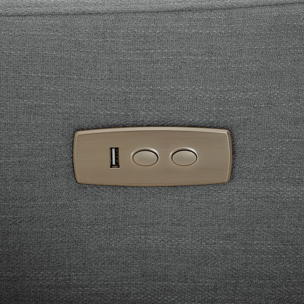 Dylan Right Hand Corner Power Recliner Sofa in Darwin Charcoal Fabric 10