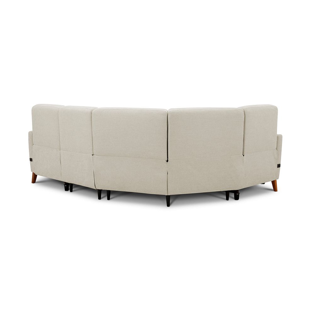Dylan Right Hand Corner Power Recliner Sofa in Darwin Ivory Fabric 8
