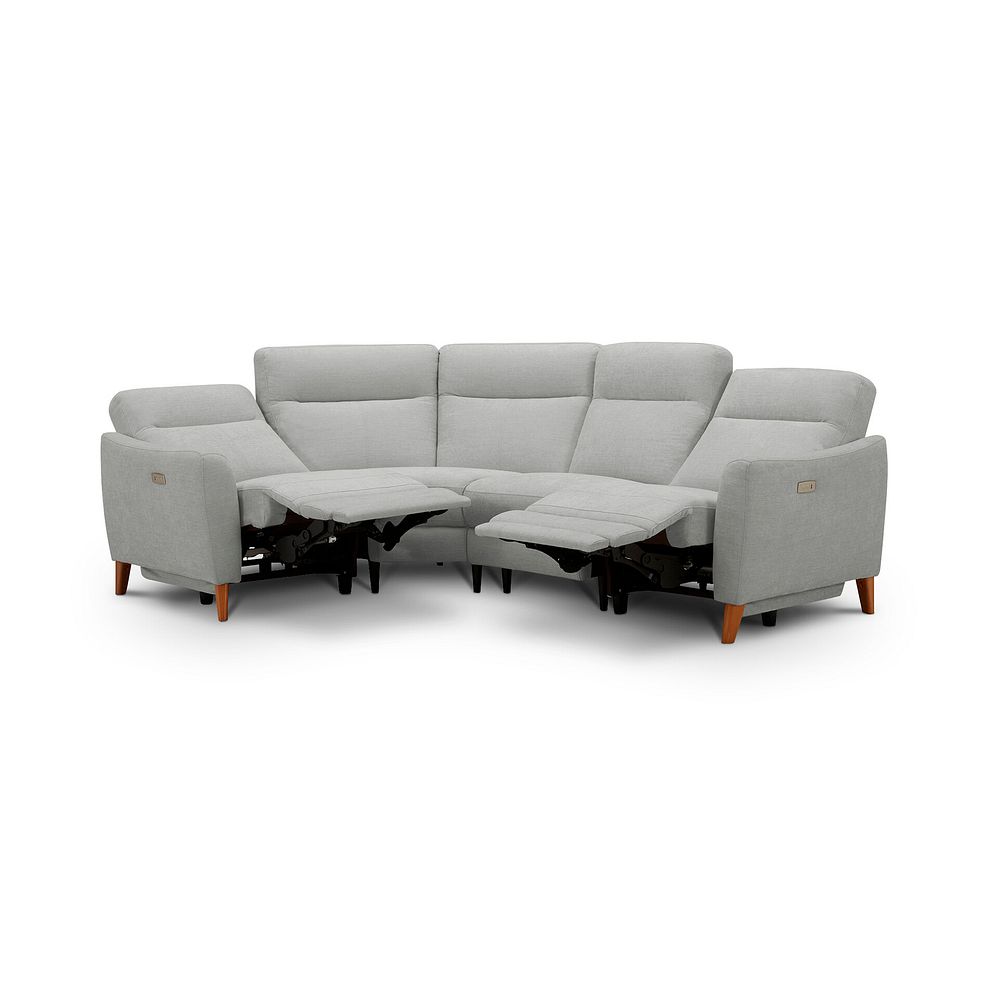 Dylan Right Hand Corner Power Recliner Sofa in Darwin Silver Fabric 5