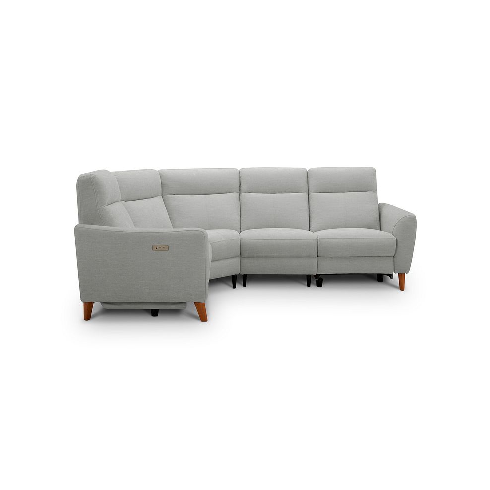 Dylan Right Hand Corner Power Recliner Sofa in Darwin Silver Fabric 6