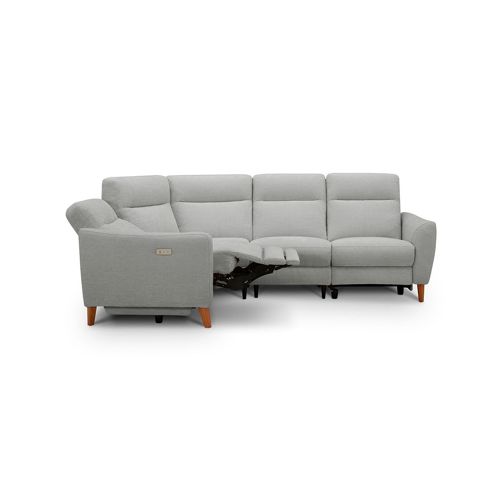 Dylan Right Hand Corner Power Recliner Sofa in Darwin Silver Fabric 7