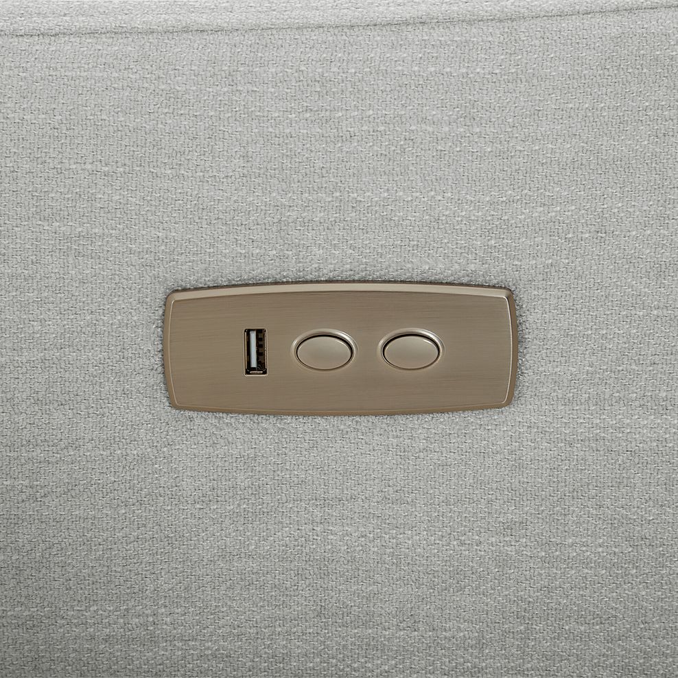 Dylan Right Hand Corner Power Recliner Sofa in Darwin Silver Fabric 10