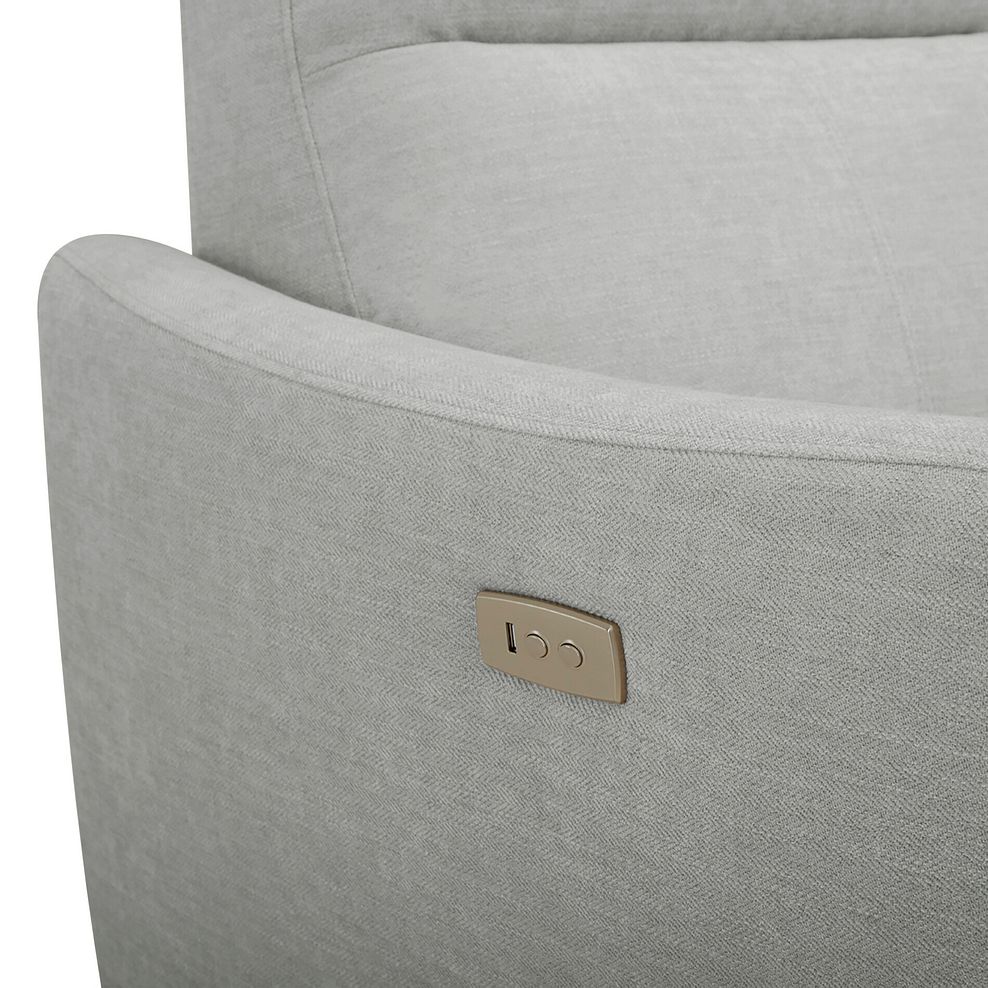 Dylan Right Hand Corner Power Recliner Sofa in Darwin Silver Fabric 13