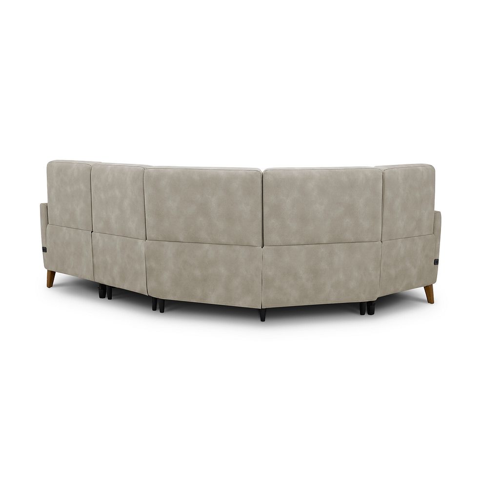 Dylan Right Hand Corner Power Recliner Sofa in Oxford Beige Fabric 9