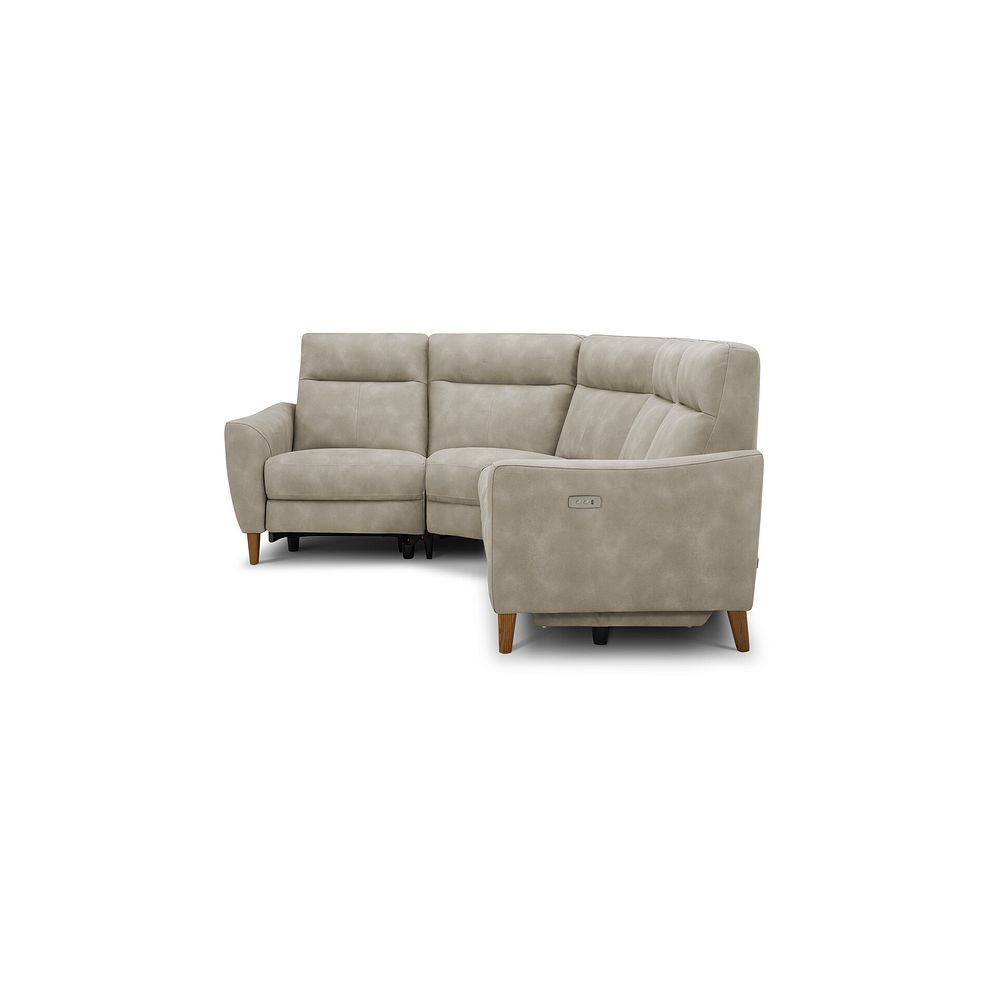 Dylan Right Hand Corner Power Recliner Sofa in Oxford Beige Fabric 7