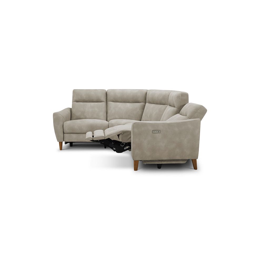 Dylan Right Hand Corner Power Recliner Sofa in Oxford Beige Fabric 8