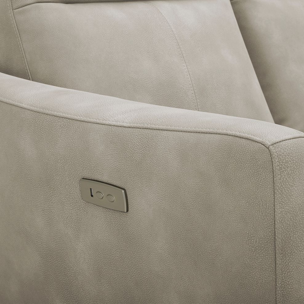 Dylan Right Hand Corner Power Recliner Sofa in Oxford Beige Fabric 14