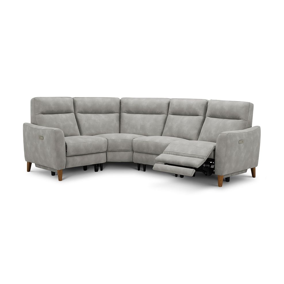 Dylan Right Hand Corner Power Recliner Sofa in Oxford Grey Fabric 5