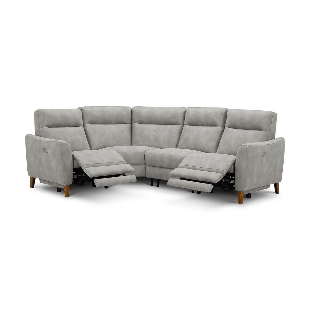 Dylan Right Hand Corner Power Recliner Sofa in Oxford Grey Fabric 6