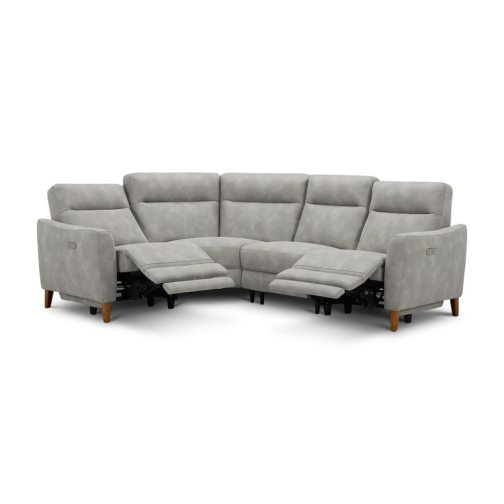 Dylan Right Hand Corner Power Recliner Sofa in Oxford Grey Fabric 7