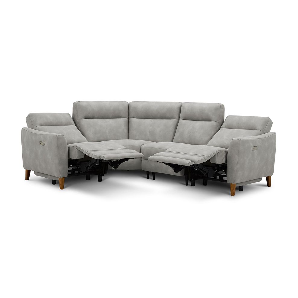 Dylan Right Hand Corner Power Recliner Sofa in Oxford Grey Fabric 8